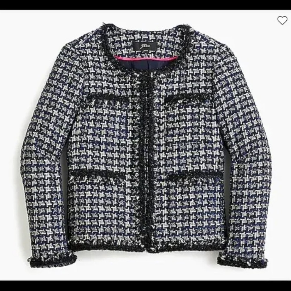 *LAST CALL* J.Crew navy houndstooth lady jacket, worn once